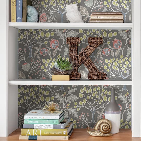 NuWallpaper Groovy Garden Gray Peel & Stick Wallpaper